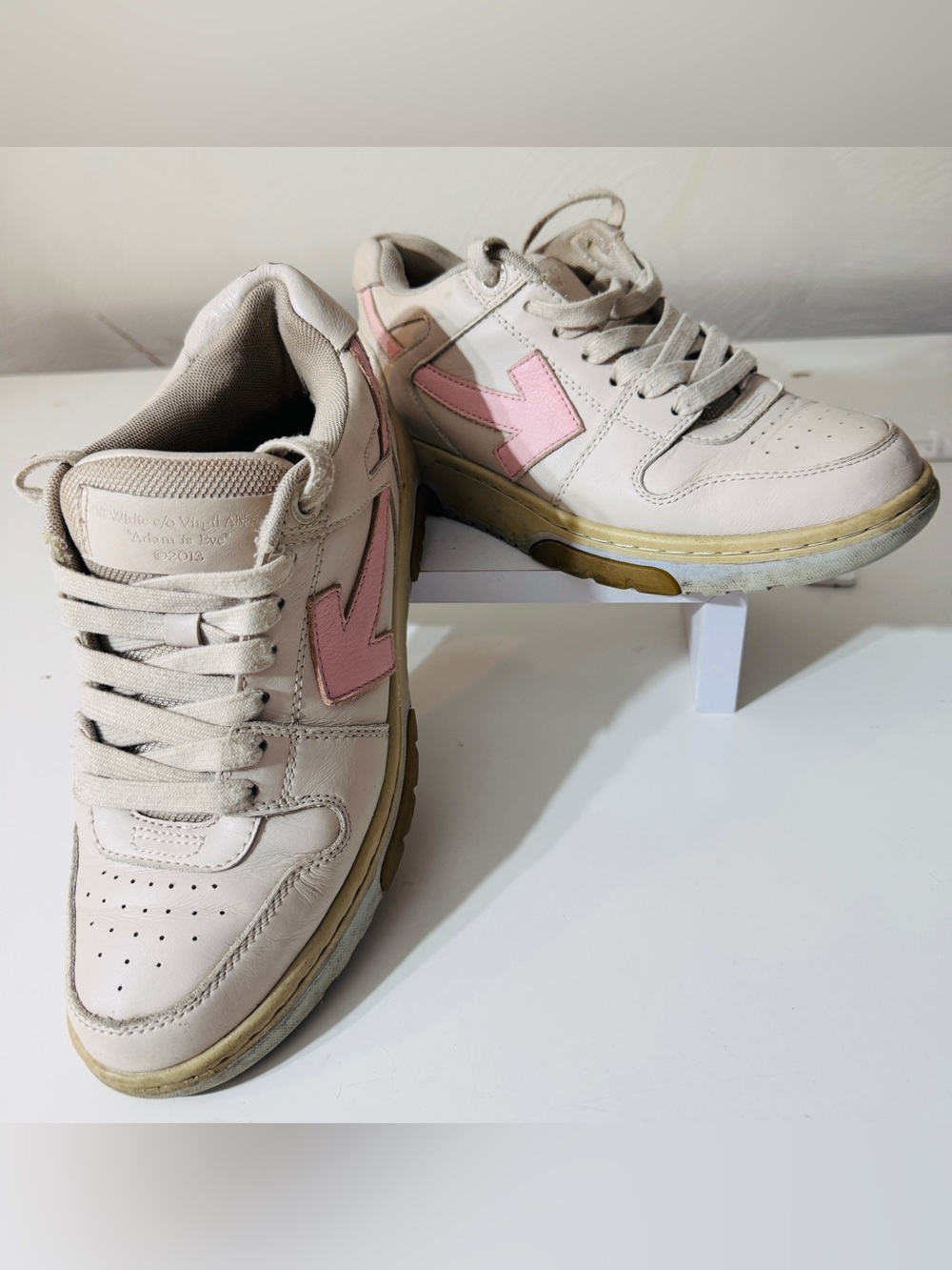 OFF-WHITE SNEAKERS - GREAT USED CONDITION!  These Shoes are light grey/pink.